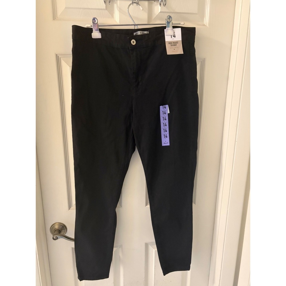 NWT Primark Denim Co Women's US 14 Black High Waist Skinny Stretch Jeans